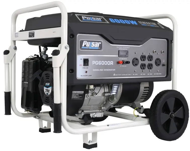 Pulsar Gasoline Powered 6000W Generator + Carb, PG6000R