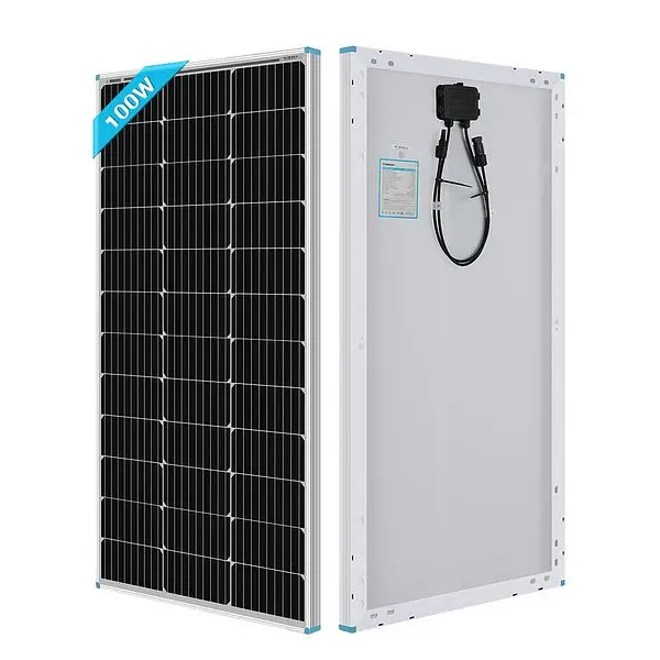 Renogy 100 Watt 12 Volt Monocrystalline Solar Panel (Space-saving Design), RNG-100D-SS