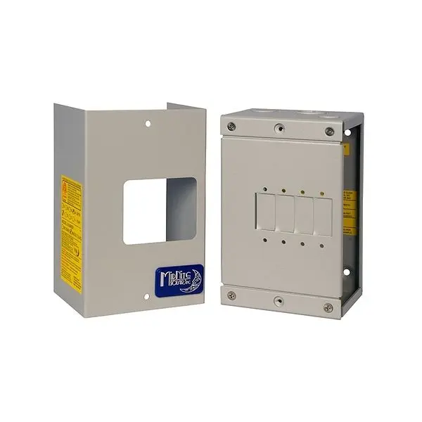 Renogy Custom MidNite MNEDC-Quad Enclosure 1-4 Solar Panel Mount Breakers, MDN-OS-MNEDC-QUAD
