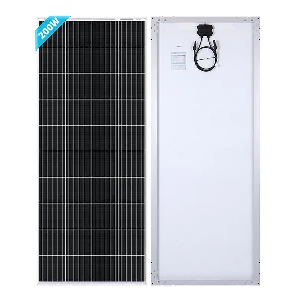 Renogy Hardened 200 Watt 12 Volt Monocrystalline Solar Panel, RSP200D