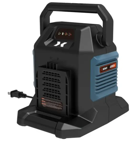 SENIX Bright 60 Volt Max 8 Amp Dual Port Battery Charger, CHDX6-M