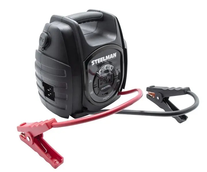 STEELMAN Hi-Vis 600A Li-Ion Jump Start Power Bank Memory Saver Cord, 60018