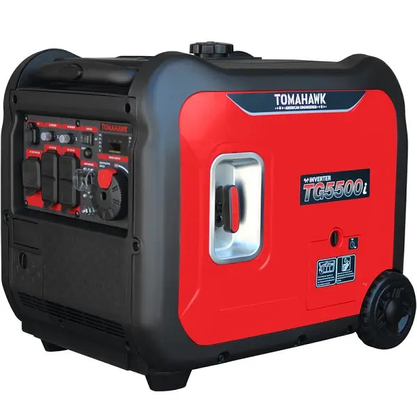 Tomahawk 5500 Watt Inverter Gas Power Travel-friendly Generator, TG5500i
