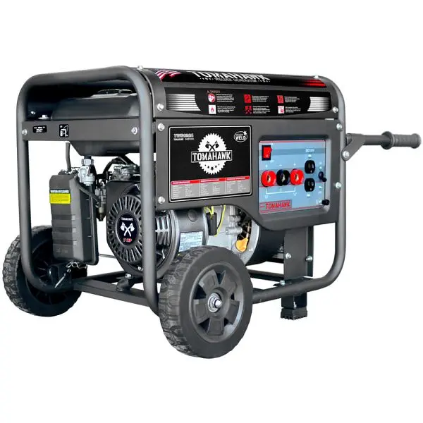 Tomahawk Scratch-Resistant 7 HP Gas Powered Travel-friendly 2,200 Watt Generator 120 Amp Welder, TWG120A
