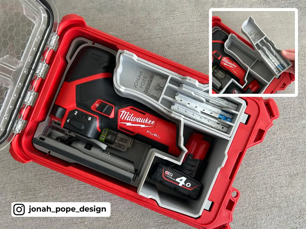 Packout Insert M12 FUEL Jigsaw - Jonah Pope Design (JP-FJ) Quick-Connect