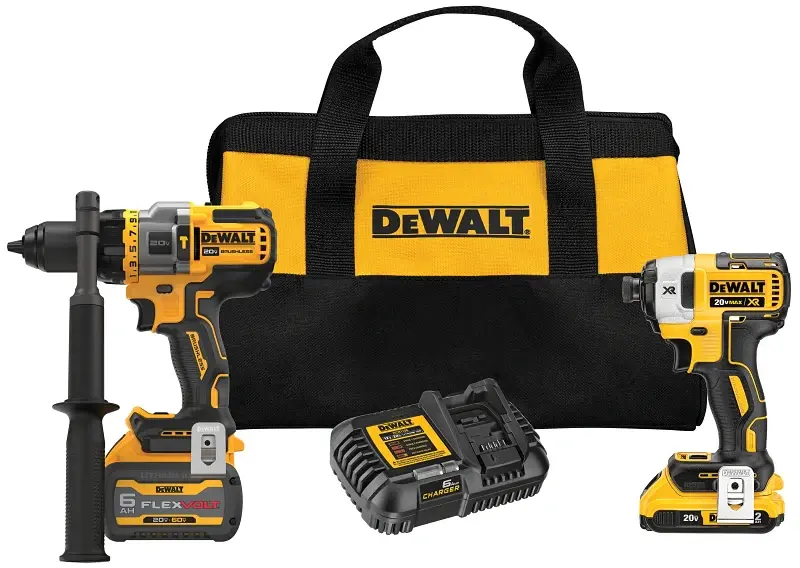 DeWALT 20V MAX DCK2100D1T1 Combination Kit, Battery Included, 20/60 V, 2-Tool, Lithium-Ion Battery 3-Year Warranty