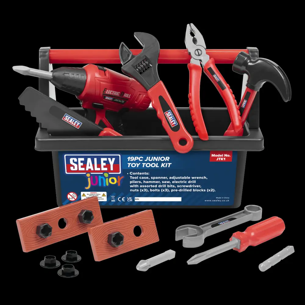 Industrial Grade Sealey JTK1 19pc Junior Toy Tool Kit