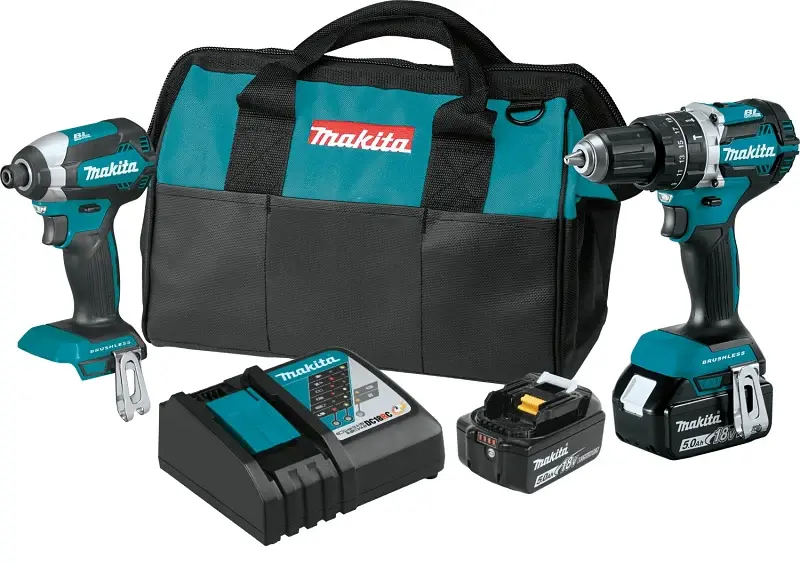 Makita XT269T Combination Tool Kit, Battery Included, 5 Ah, 18 V, 2-Tools, 2/PK | Cordless | Lightweight