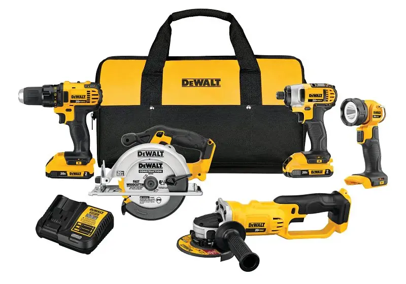 Soft Start DEWALT DCK521D2 Combination Tool Kit, Battery Included, 2 Ah, Lithium-Ion, 5-Tools