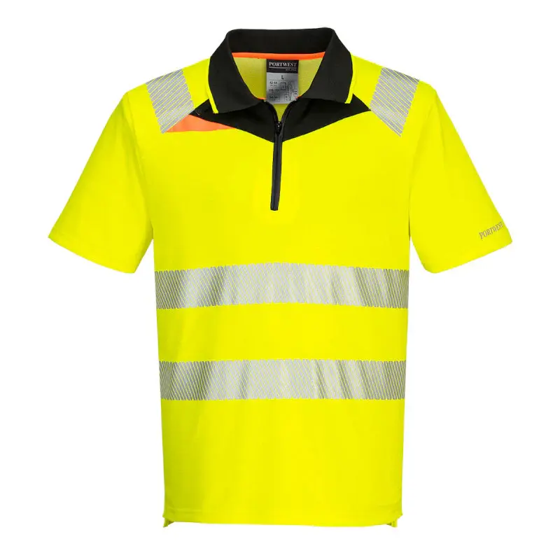 Portwest DX4 Sunshine Hi-Vis Zip Polo Shirt