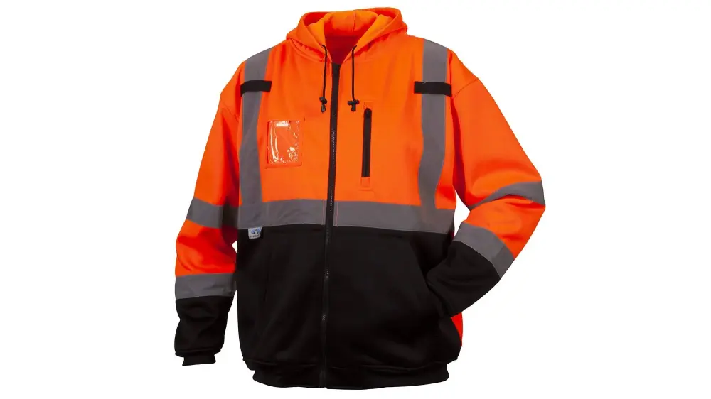 Pyramex Class 3 Hi-Vis Preferred Zip Safety Sweatshirt