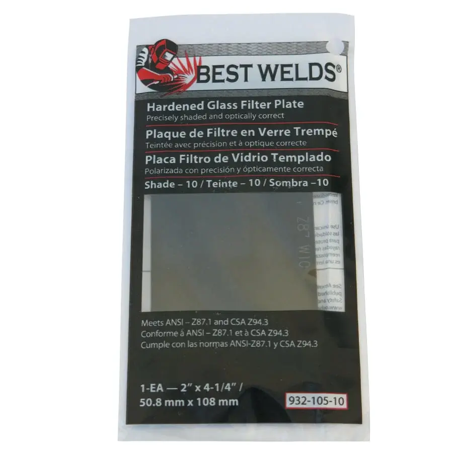 Best Welds Glass Filter Plate, Shade 11, 4-1/2 x 5-1/4 , Green