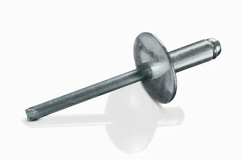 Goebel Open End Blind Riveting Pin Steel/Steel 1/8" Large Flange Head, Grip Range: .188-.250, 500 Pieces, SBS-44LF