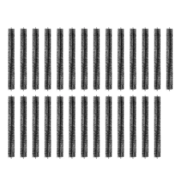 VEVOR Diamond-Pattern Gutter Brush, 80 Feet Total Length, 4.33 inch Diameter Gutter Cleaning Tools, 27 Pieces, TGMS433INCH...