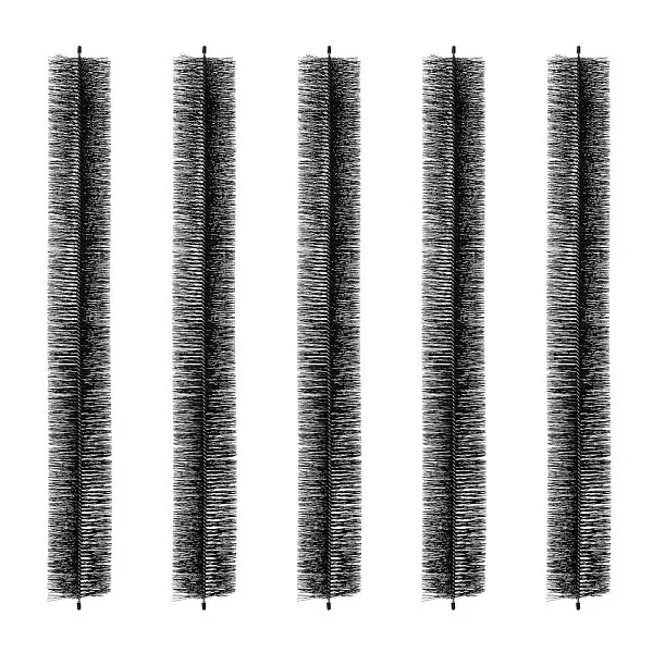VEVOR Gutter Brush, 15 Feet Total Length, 4.33 inch Diameter Gutter Cleaning Tools, 5 Pieces, TGMS433INCH5J5L94V0