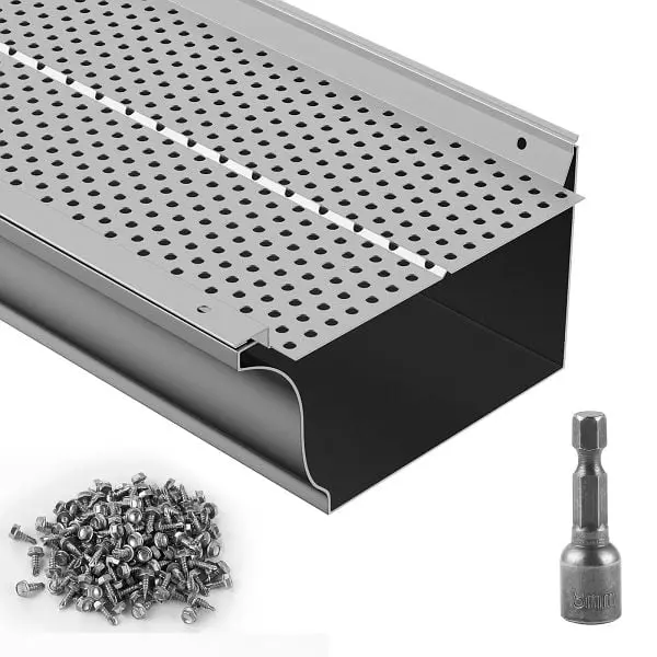 VEVOR Gutter Guard, 6 inch Width, 208 ft Total Length, 52 Items, TGGBLYC620852YXEMV0