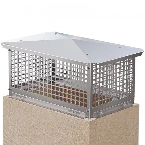 VEVOR Modular Chimney Cap, 13" x 21" Flue Caps, 304 Stainless Steel Fireplace Chimney Cover, Adjustable Metal Sp...