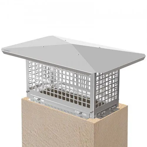 VEVOR Quick-Release Chimney Cap, 8" x 17" Flue Caps, 304 Stainless Steel Fireplace Chimney Cover, Adjustable Met...
