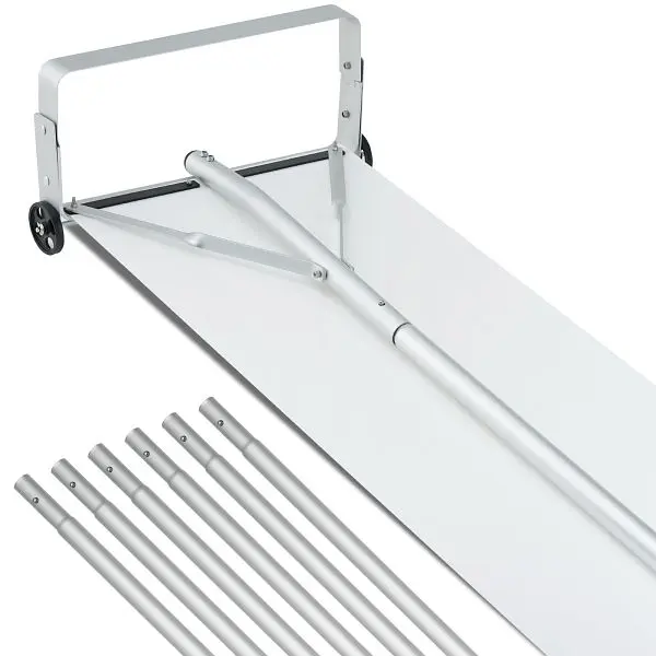 VEVOR Reflective Snow Roof Rake, 30ft Reach Aluminium Roof Shovel Slide Cloth, Luxury 19" Blade Snow Removal Tool, WD...
