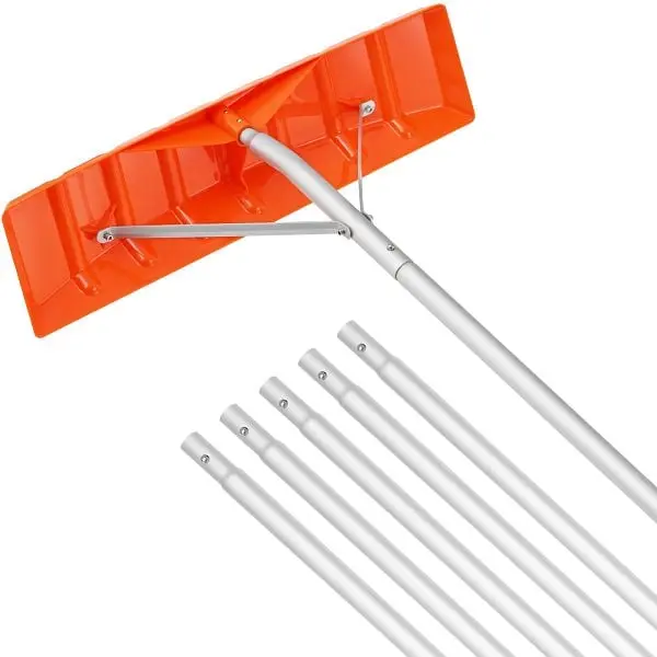 VEVOR Snow Roof Rake, 25" ABS Plastic Blade Snow Removal Tool, WDP21YCGBSSLMREGAV0