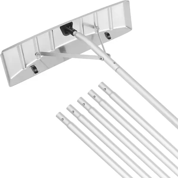 VEVOR Snow Roof Rake, 25" Blade Snow Removal Tool, 21ft Reach Aluminium Roof Shovel, WDP21YCGBSLHB0E8EV0