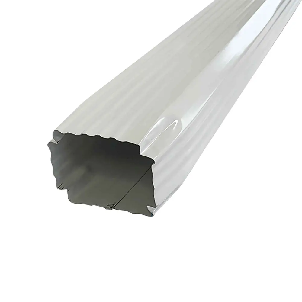 Galvalume Gutter Downpipe, Ivory (5' x 2" x 3")