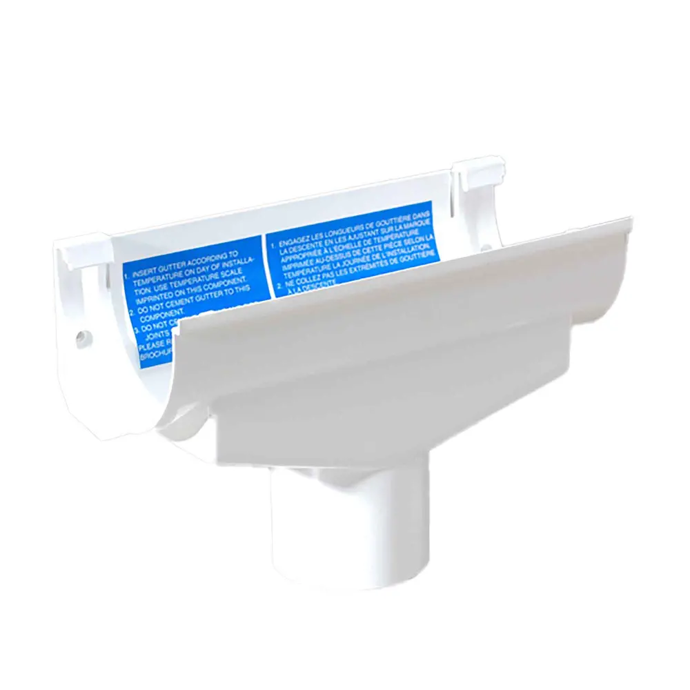 K-Snap Round Gutter Downspout Connector, Chalk