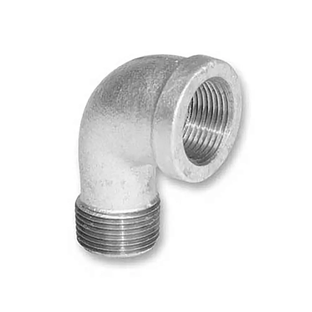 Street Elbow Fitting 90° Galvanized Iron, 1-1/2" M x F