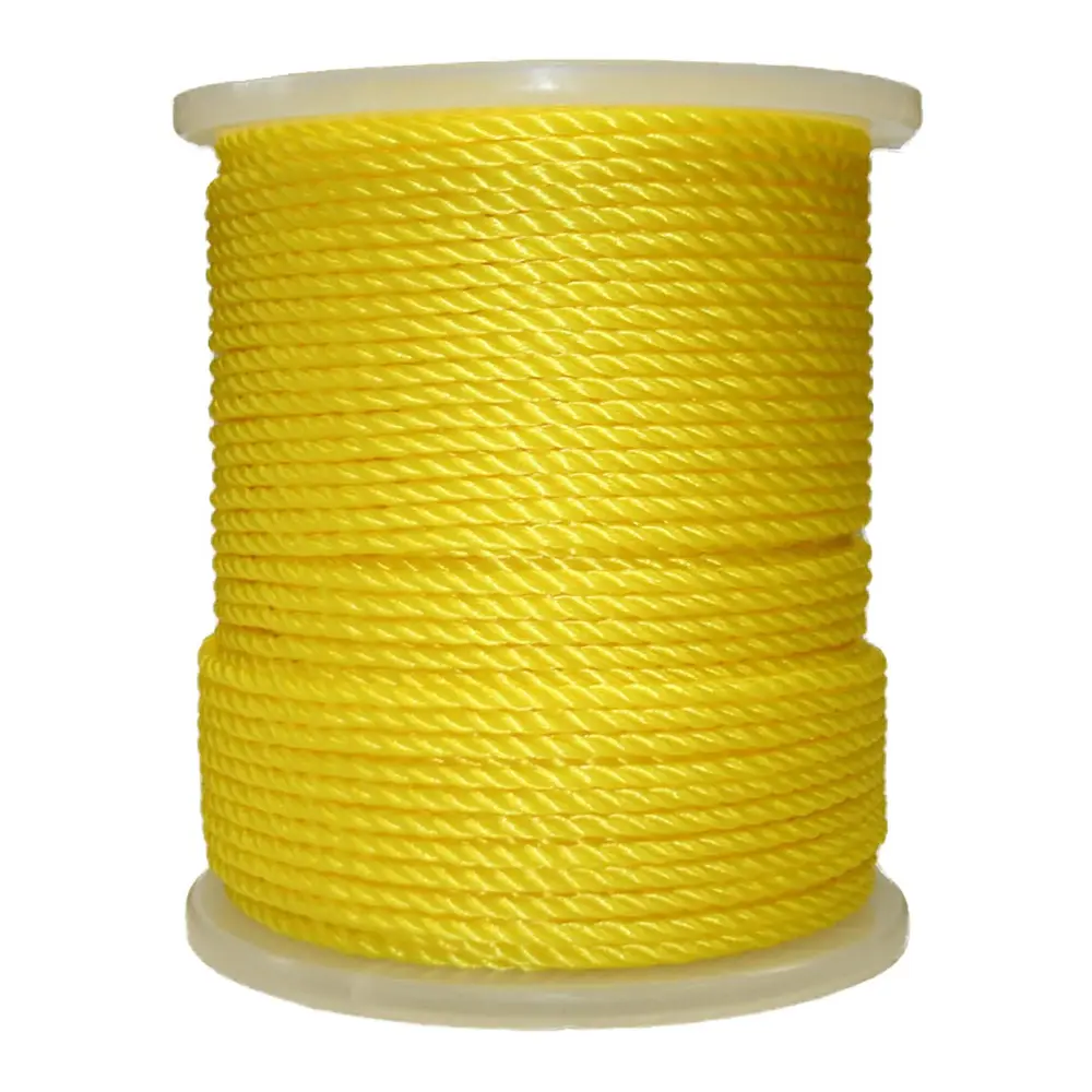 3/16'' Twisted Polypropylene Rope, Goldenrod - 900'