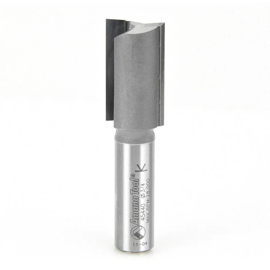 Amana Tool 45440 Carbide Tipped Straight Plunge 3/4 Dia x 1-1/4 x 1/2 Inch Shank