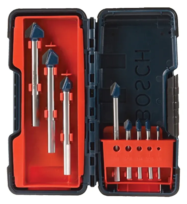 Bosch GT3000 Glass and Tile Bit Adjust, 8-Piece, Carbide