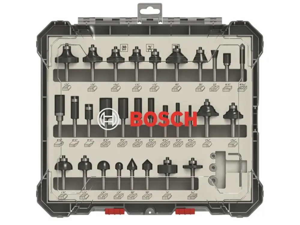 Bosch Powertool Accessories Pro Router Bit Mixed Adjust, 30 Piece