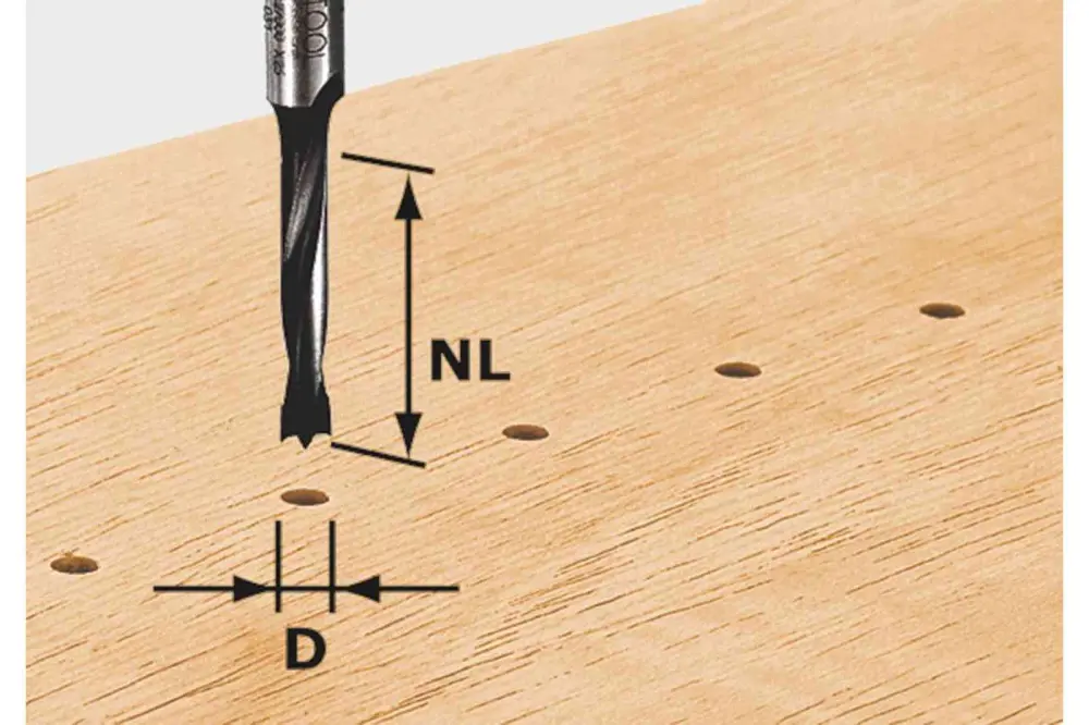 Festool 491067 Dowel Drill Router Bit, Hw 6X30mm