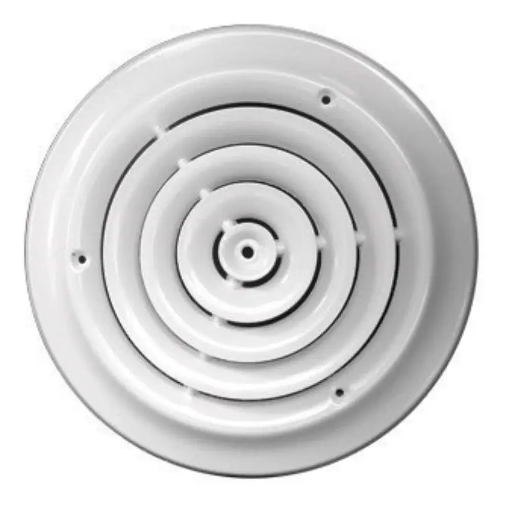 MFCD8RW METAL-FAB Round Ivory Ceiling Diffuser, 8"