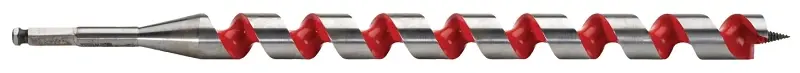 Milwaukee 48-13-6120 Ship Auger Bit, 1-1/8 Dia, 18 OAL, Spiral Flute, 7/16 Dia Shank, Hex Shank