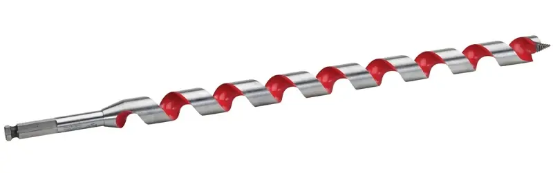 Milwaukee 48-13-6370 Ship Auger Bit, 1-3/8 Dia, 18 OAL, Spiral Flute, 7/16 Dia Shank, Hex Shank
