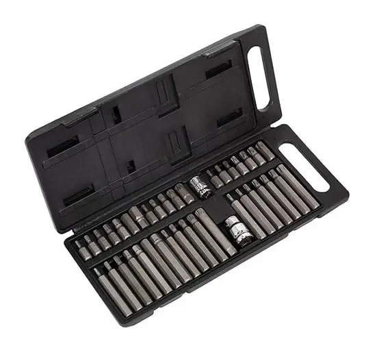 Siegen S0982 From Sealey TRX-Star/Hex/Spline Bit Place 40pc 3/8in & 1/2in Sq Drive - Specialised Bits & Sockets