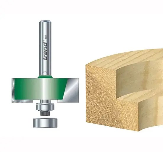 Trend C040 x 1/4 TCT Bearing Guided Rebater 35.0mm - C040x1/4TC Routerbit Rebate