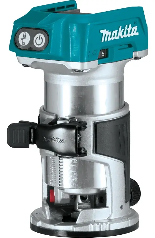 Makita XTR01Z Sleek Router, 18 V, 10,000 to 30,000 rpm Spindle