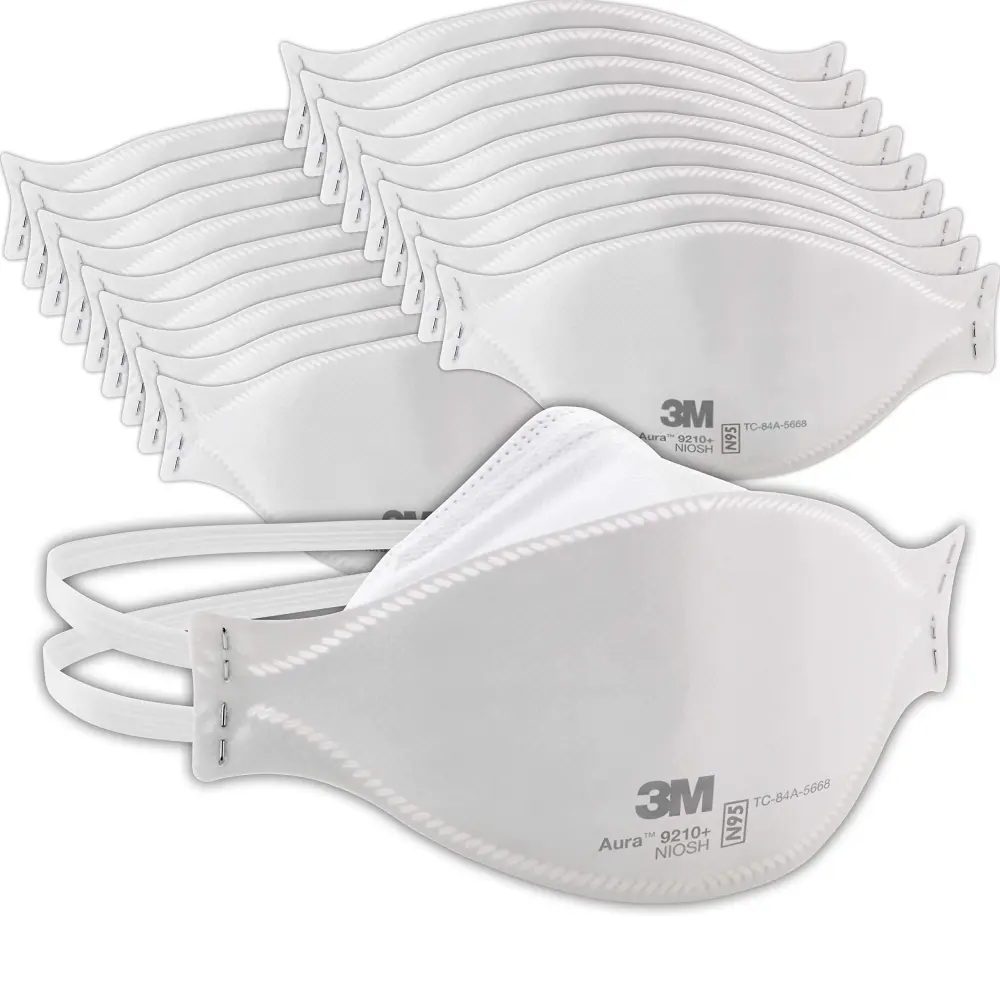 3M Aura Particulate Respirator 9210+, N95, Pack 240 Disposable Respirators, NIOSH APPROVED, User-friendly Individually Wra...