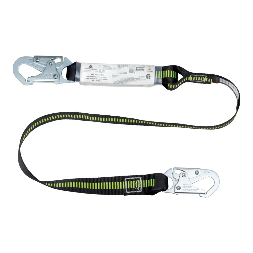 Degil 6' Shock Pack Lanyard Snap Hook Gate Hi-Vis Yellow