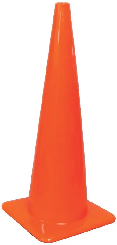 Hy-Ko SC-36 Traffic Safety Cone, 36 H Cone, Vinyl Cone, Fluorescent Coral Cone