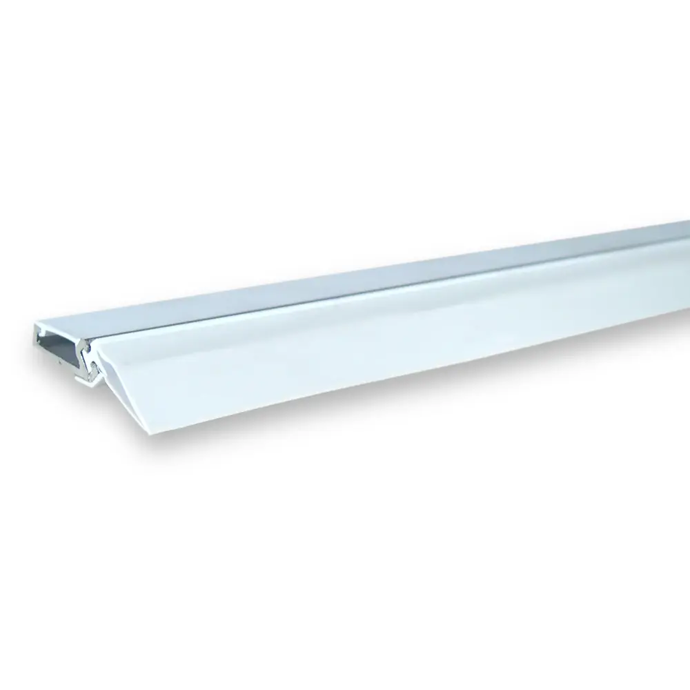Impact-Resistant Door sweep 36'' twin insulation aluminum & polymer + fascia plate