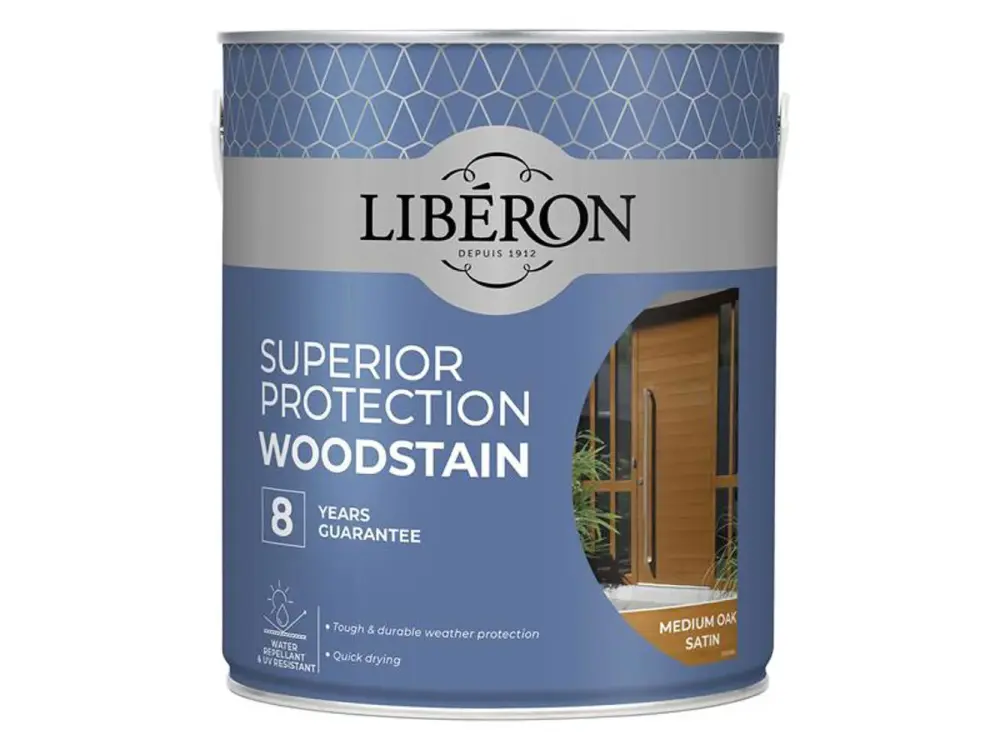 Liberon Superior Protection 8 Year Woodstain Medium Oak Satin 2.5 Litre