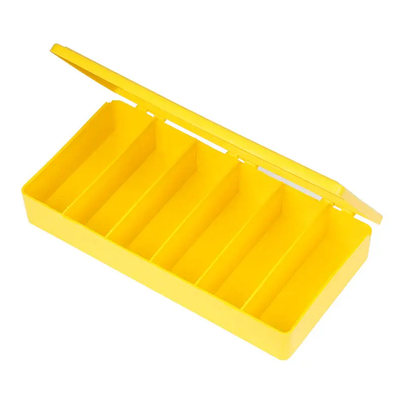 M-Series 6694TF (M203) Solid color Safety Yellow 6 Compartment Box
