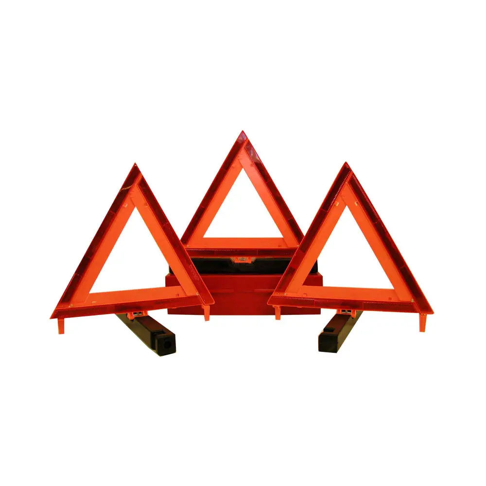 Peterson 449 Fluorescent Amber Warning Triangles, 3 Pieces