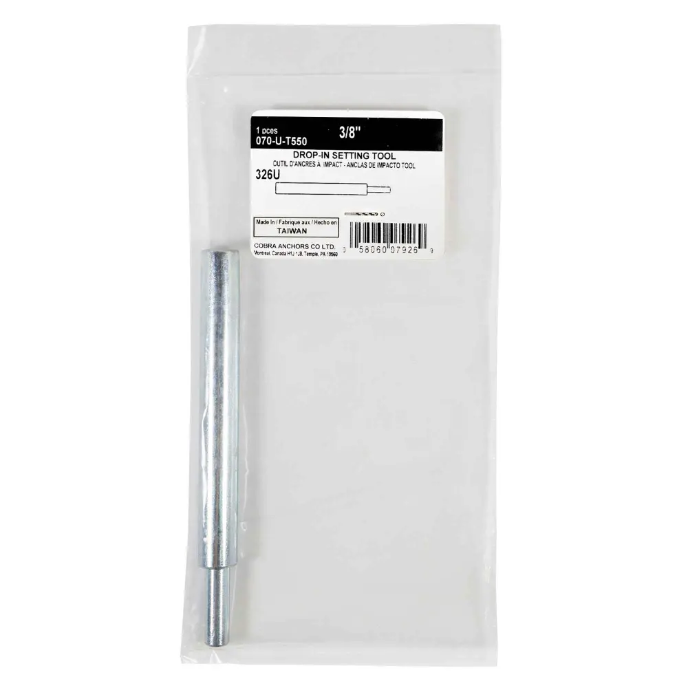 Setting Tool Impact Anchors, 3/8"