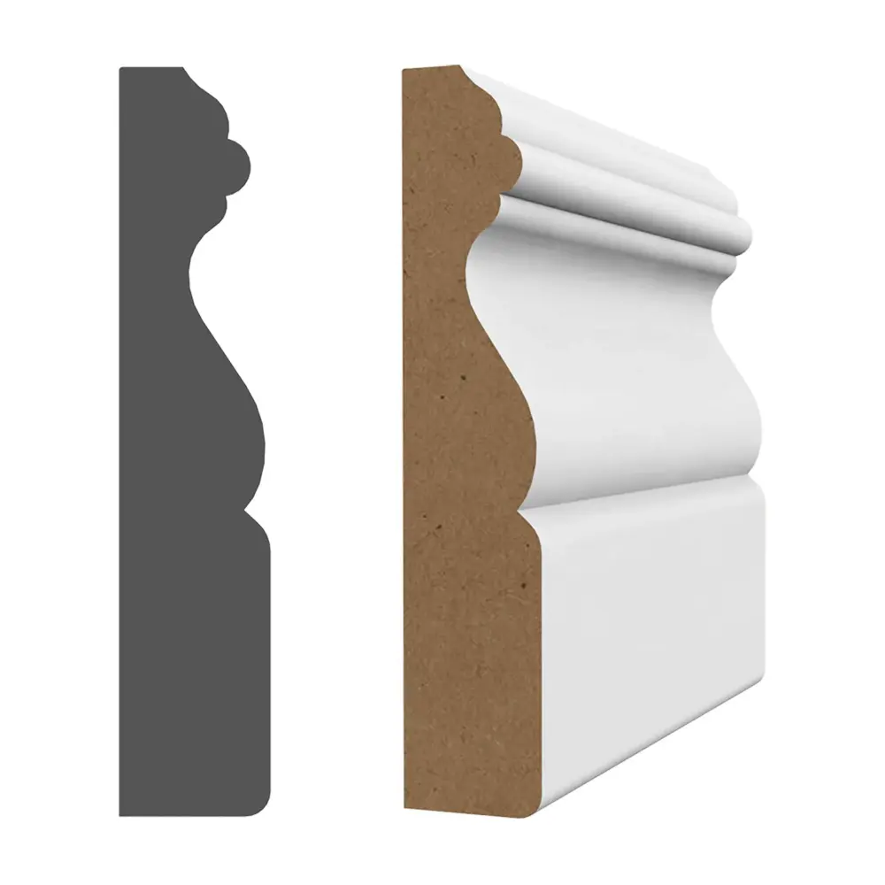 White Primed MDF Casing 3/4''x3-1/2''x8'