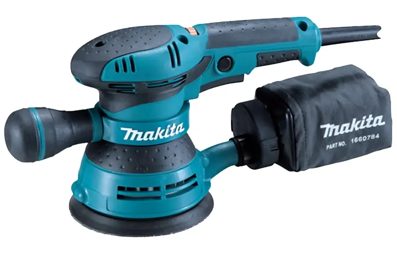 Makita BO5041K Series Random Orbit Sander, Comes : (1) 166078-4 Dust Bag, (1) 416063-0 Dust Bag Nozzle, (1) Tool Case