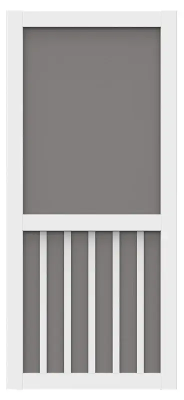 Screen Tight 5BAR32HD Series Screen Door, 32 W Opening, 80 H Opening, Solid Vinyl Frame, Ivory